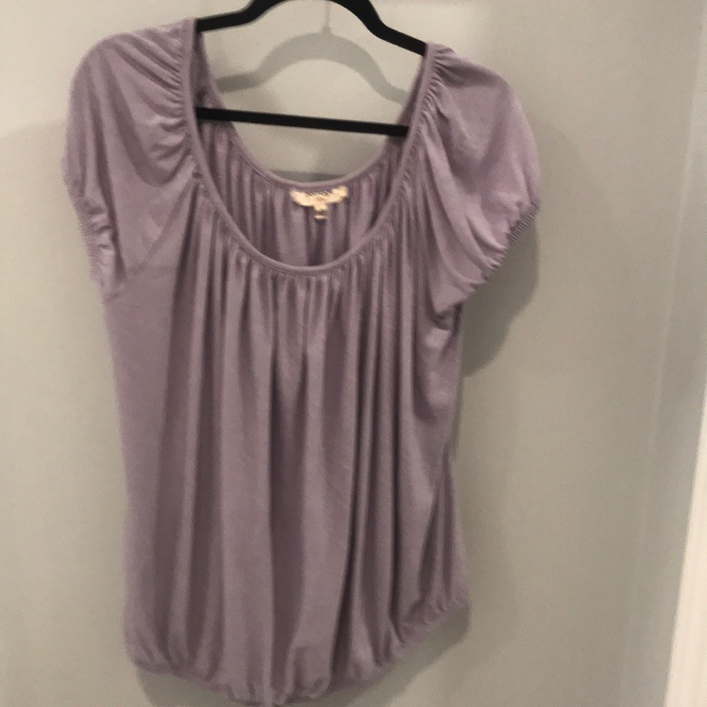 Purple short sleeve top by porridge for anthro